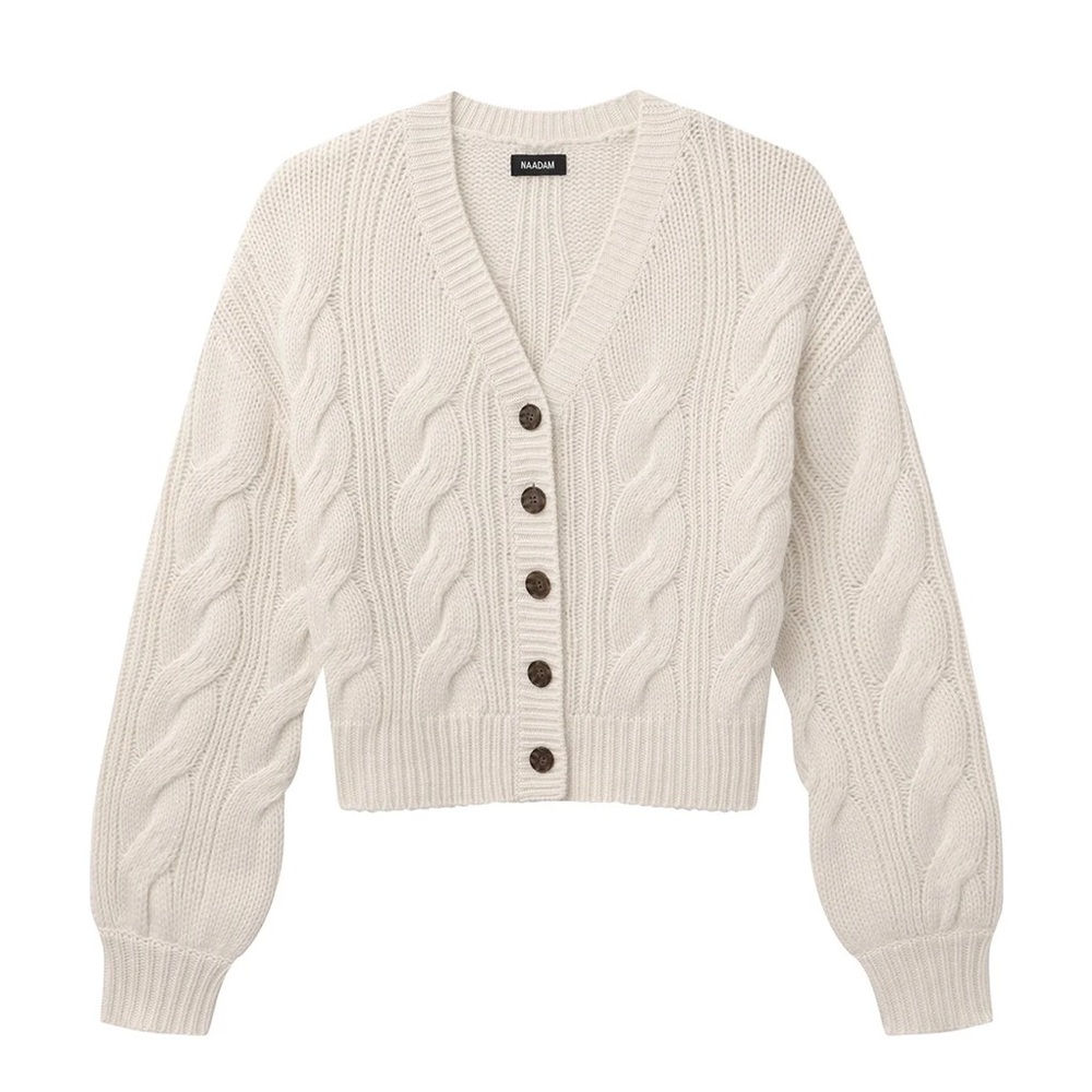 NAADAM Cable Knit Cardigan | Size M